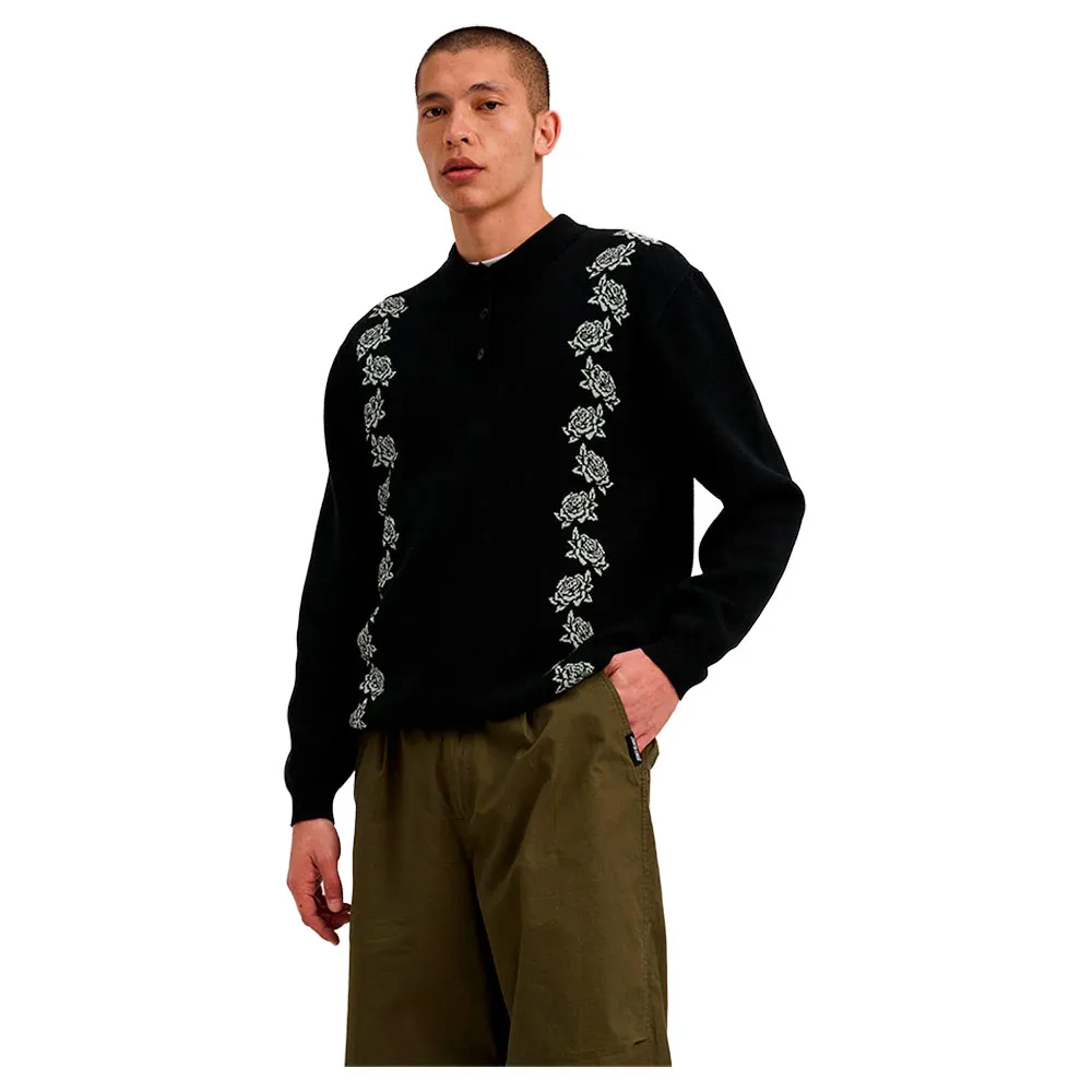 

Поло с длинным рукавом Santa Cruz Donnie polo knit crew, черный