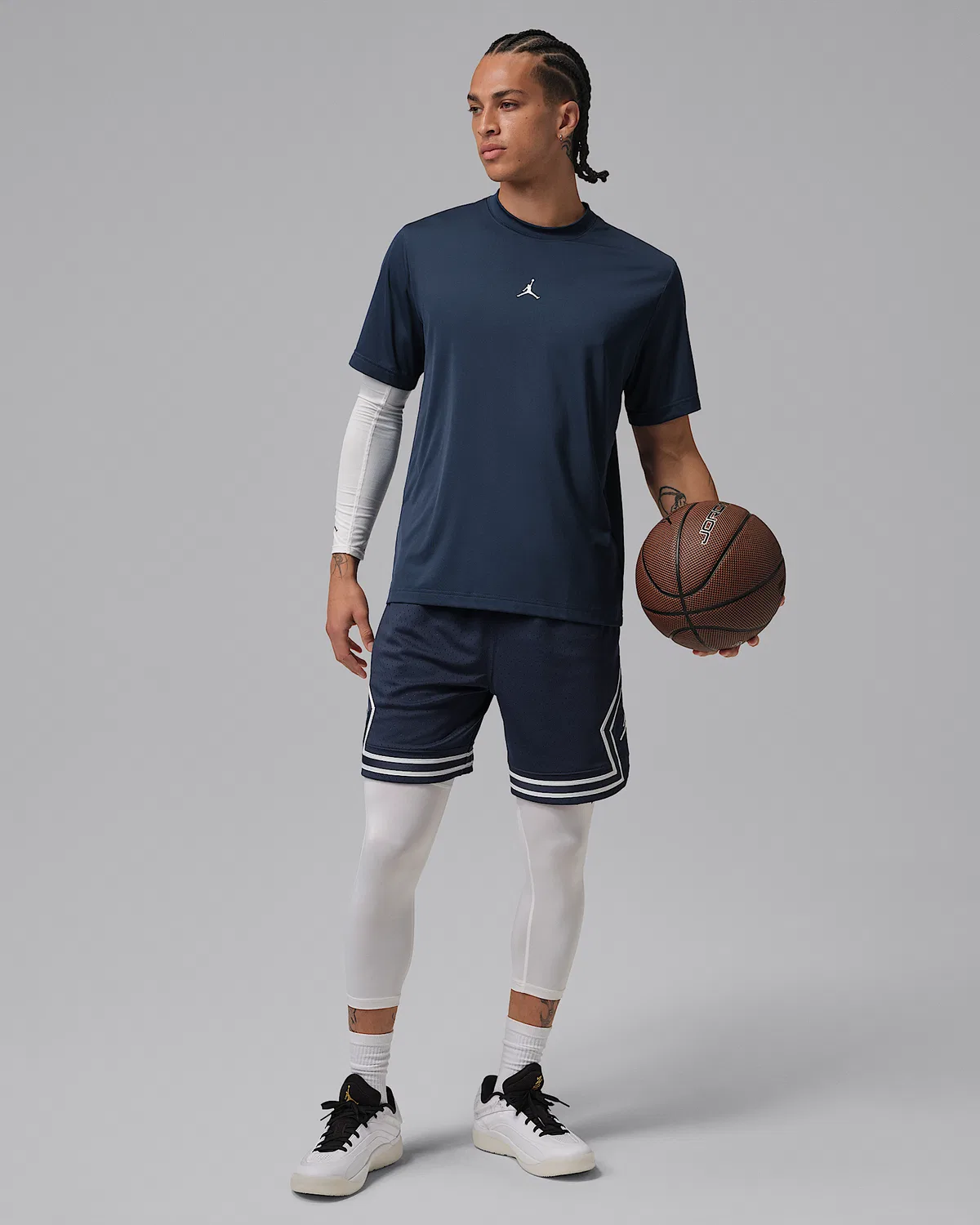 Мужская футболка Dri-FIT с коротким рукавом Jordan Sport Essentials, Midnight Navy — фото 4