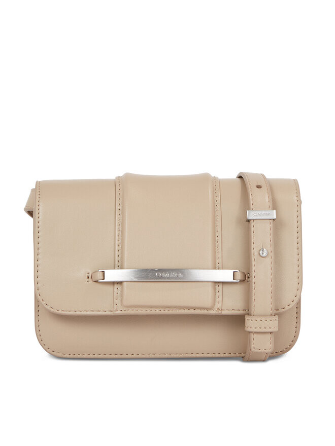 

Наплечная сумка Calvin Klein Bar Hardware Crossbody K60K611078, бежевый