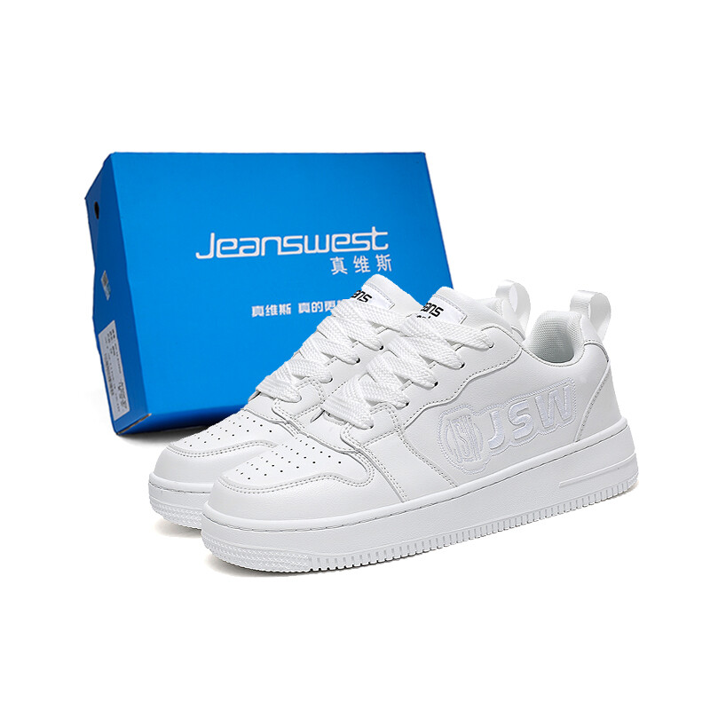 

Кроссовки JEANSWEST Skateboarding Shoes Unisex Low-top, белый/черный