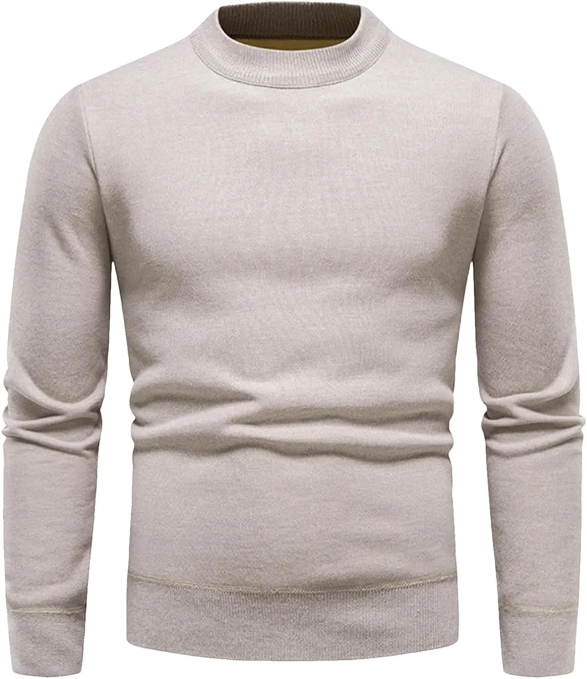 

Мужской свитер-пуловер с воротником-гольф, модный, приталенный, вязаный