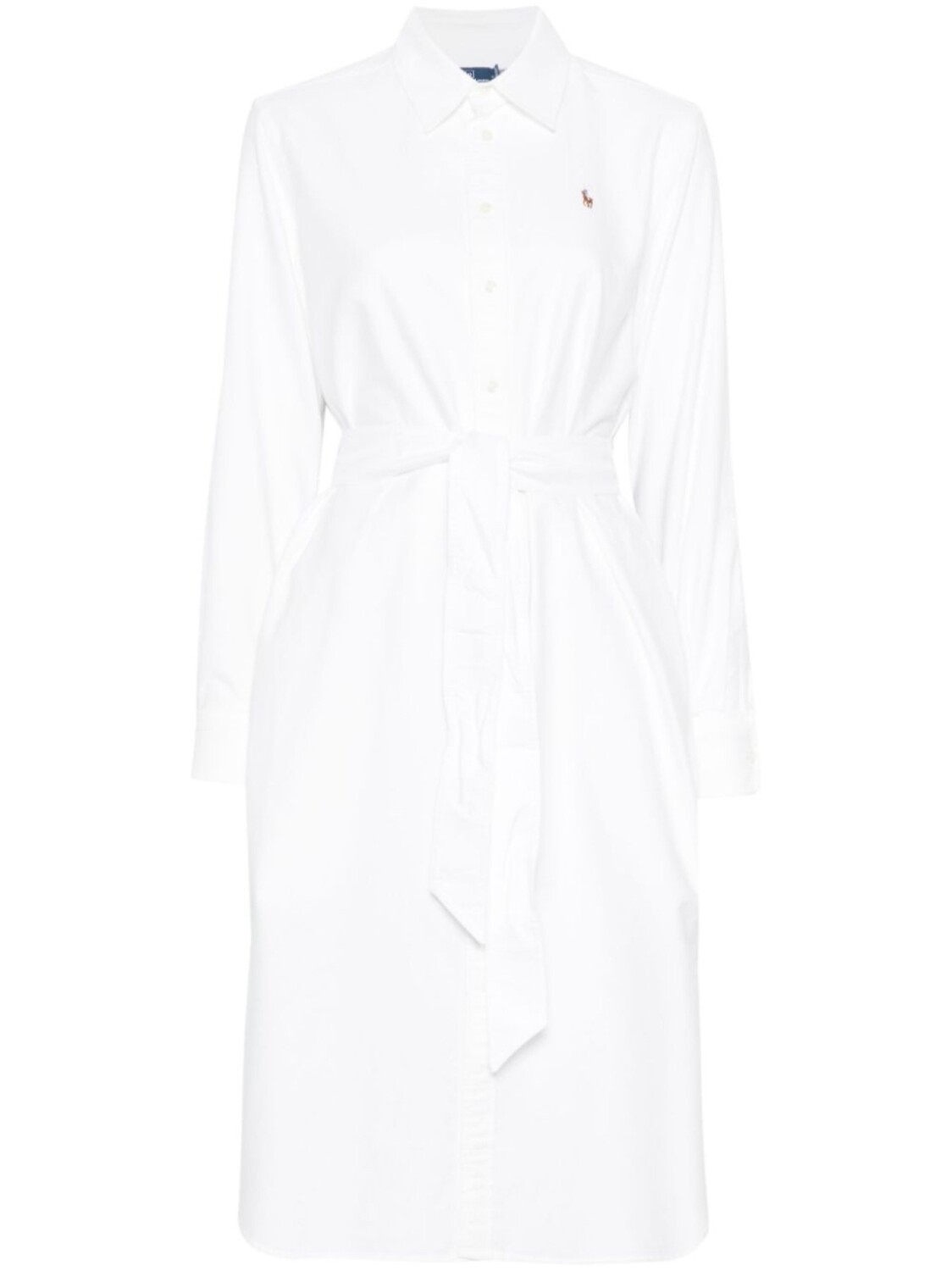 

Polo Ralph Lauren платье миди с вышивкой Polo Pony, белый