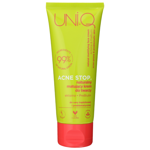 

Натуральный матирующий крем для лица, 75 мл Uni.Q Acne stop