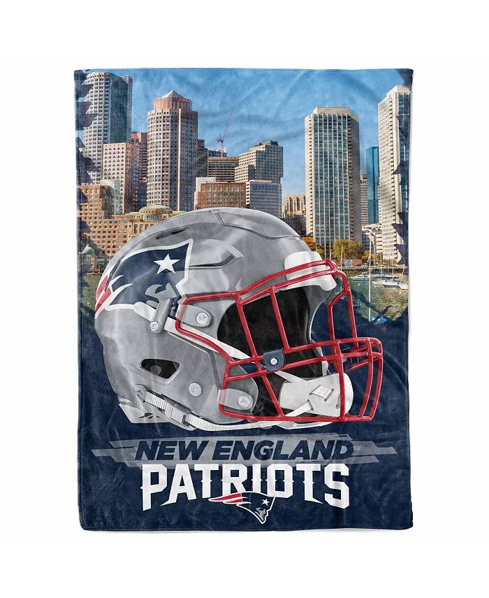 

Одеяло с изображением города New England Patriots 66 x 90 дюймов Logo Brands, серый