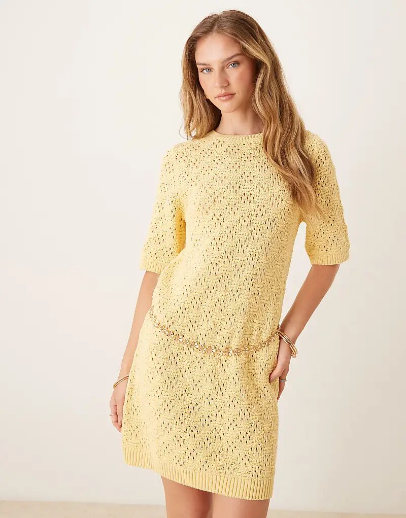

Трикотажное мини-платье-футболка с короткими рукавами ASOS DESIGN