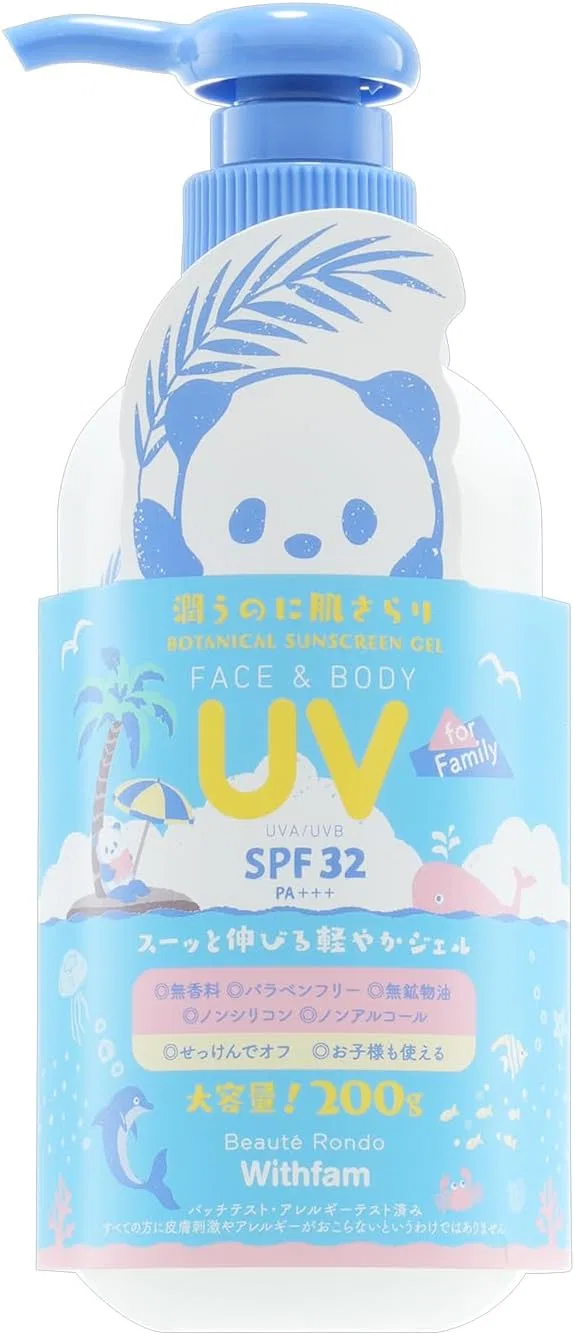 Солнцезащитный гель Beaute Rondo Withfam UV Gel SPF32 PA+++, 200 г