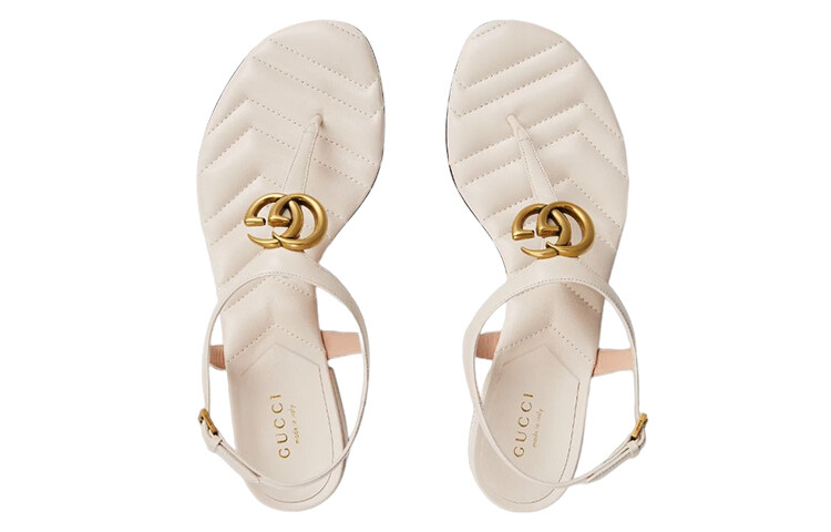Сандалии из кожи с двойной буквой G Gucci — фото 3