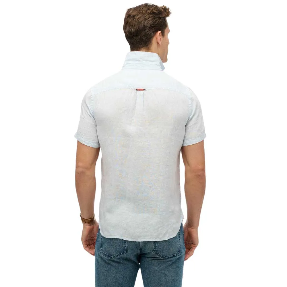 Рубашка с коротким рукавом Superdry Sd Embroidered Vacation Linen, белый — фото 2