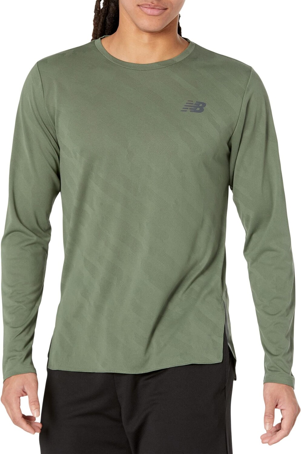 

Лонгслив New Balance Q Speed Jacquard Long Sleeve, цвет Deep Olive Green