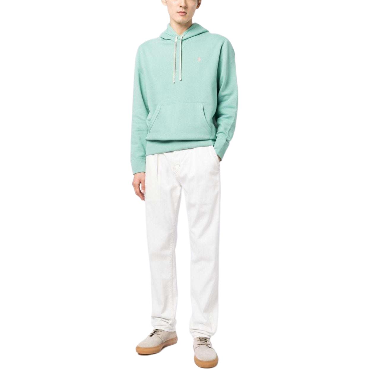 Поло пони хлопковый худи Polo Ralph Lauren, светло-зеленый — фото 4