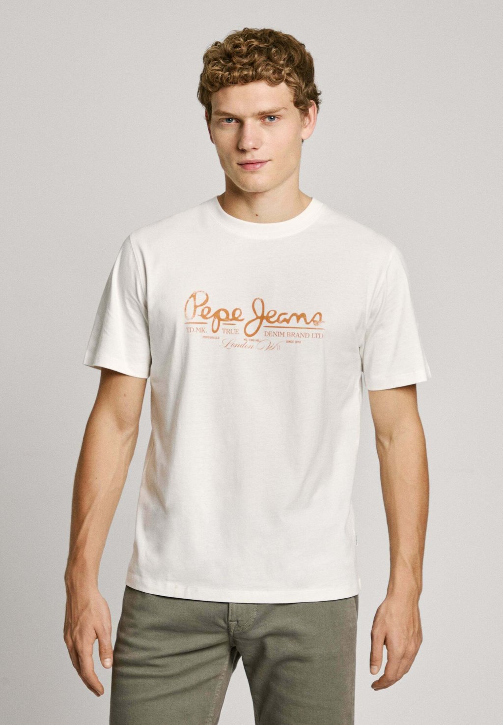 

Футболка с принтом DUMAS Pepe Jeans, молочный