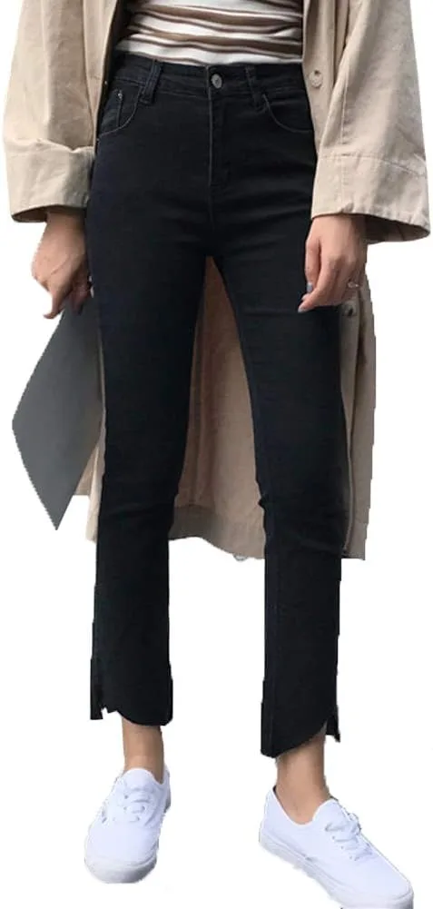 

Женские джинсы FOURSTEEDS с высокой талией и расклешенным силуэтом