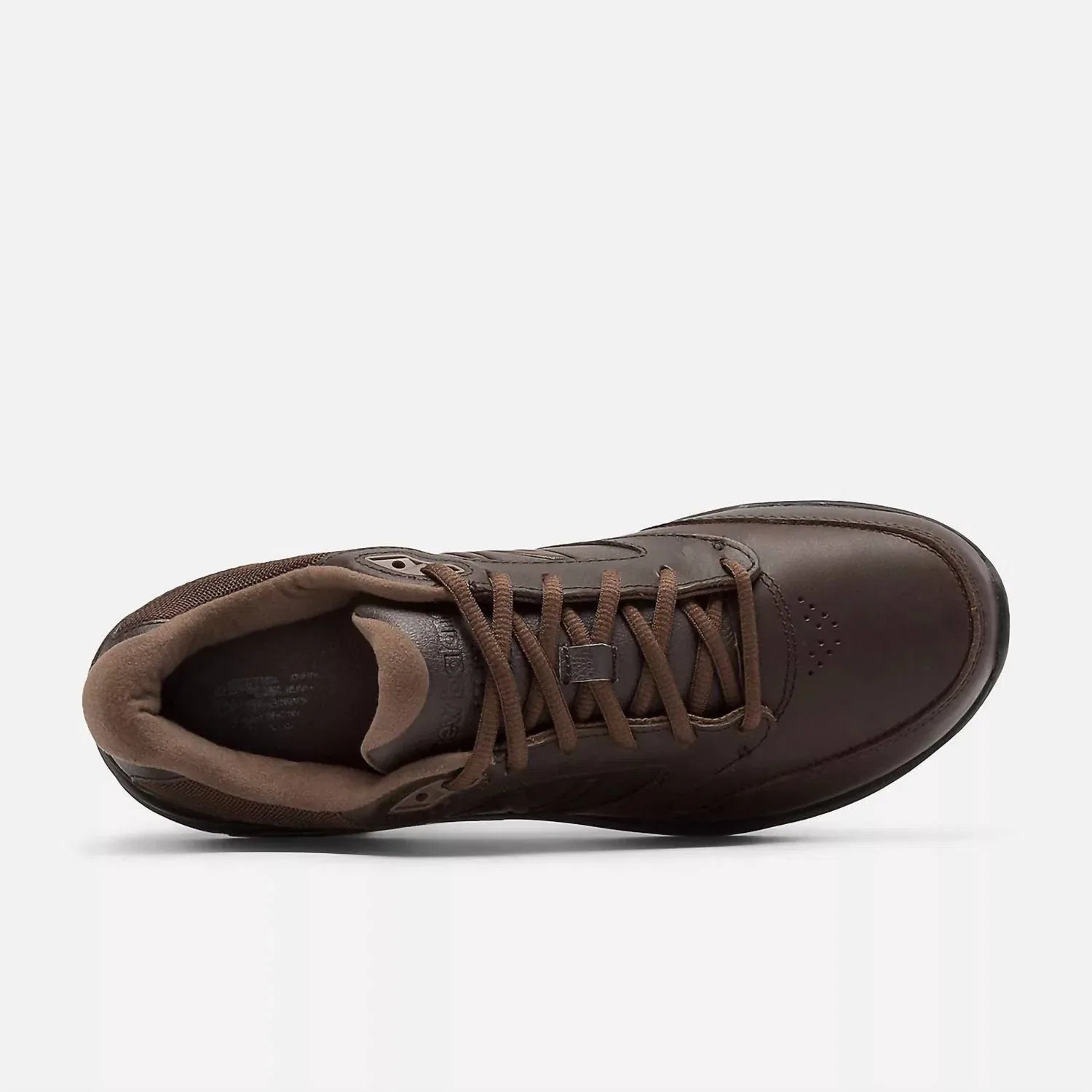 New Balance Мужские кожаные прогулочные кроссовки коричневого цвета — фото 3