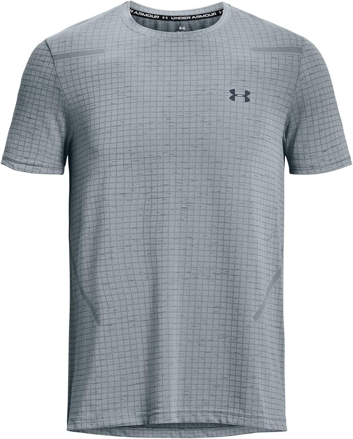 

Under Armour мужская футболка с коротким рукавом UA Seamless Grid - вентиляция Engineered Mesh, Harbor Blue/Downpour Gray