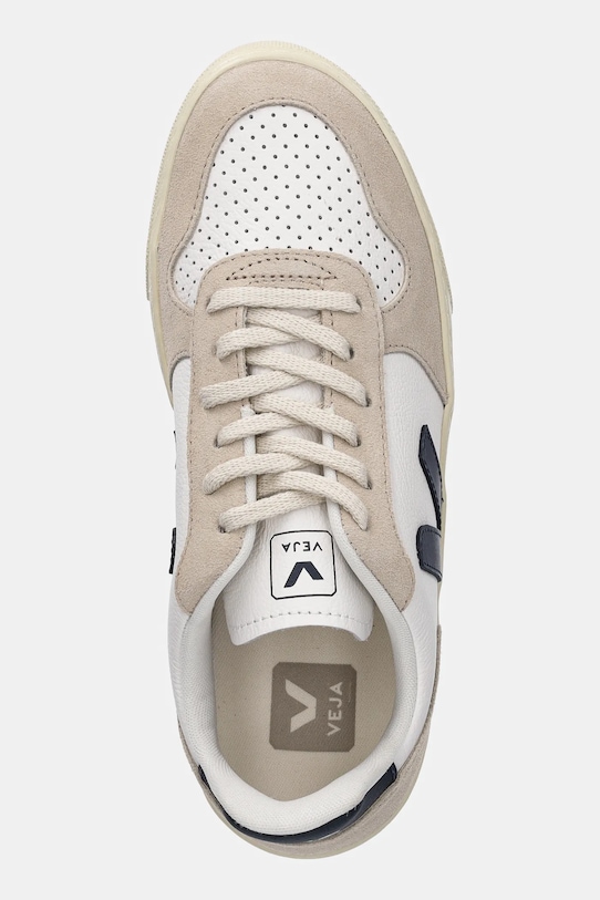Маленькие кожаные кроссовки V-10 Laces Veja, бежевый — фото 4
