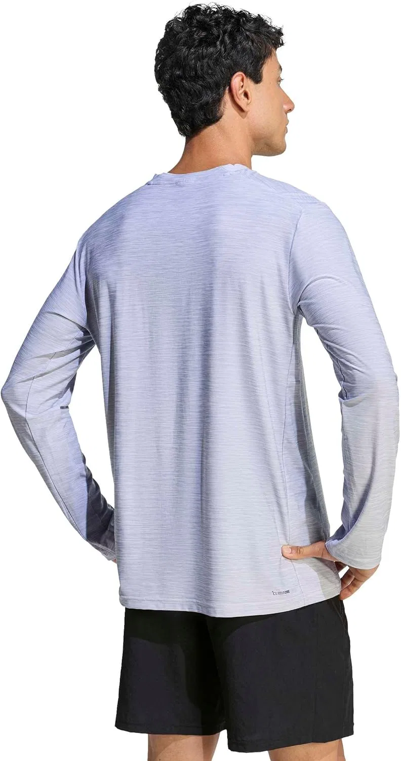 Футболка с длинным рукавом adidas Workout Essentials Flex, White Melange — фото 3