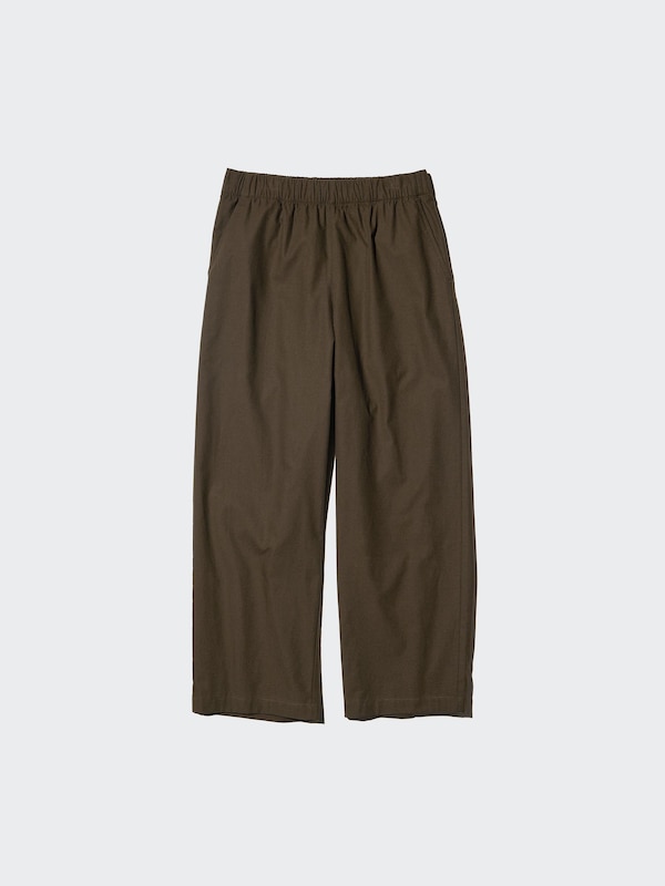 Хлопковые брюки свободного кроя до щиколотки Uniqlo, 30 natural — фото 3