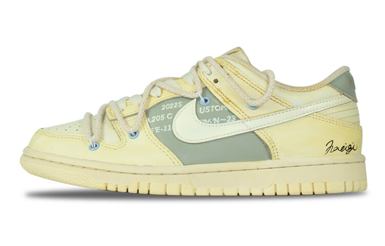 

Кроссовки Nike Dunk Skateboard Shoes Women's Low-Top Beige Yellow
