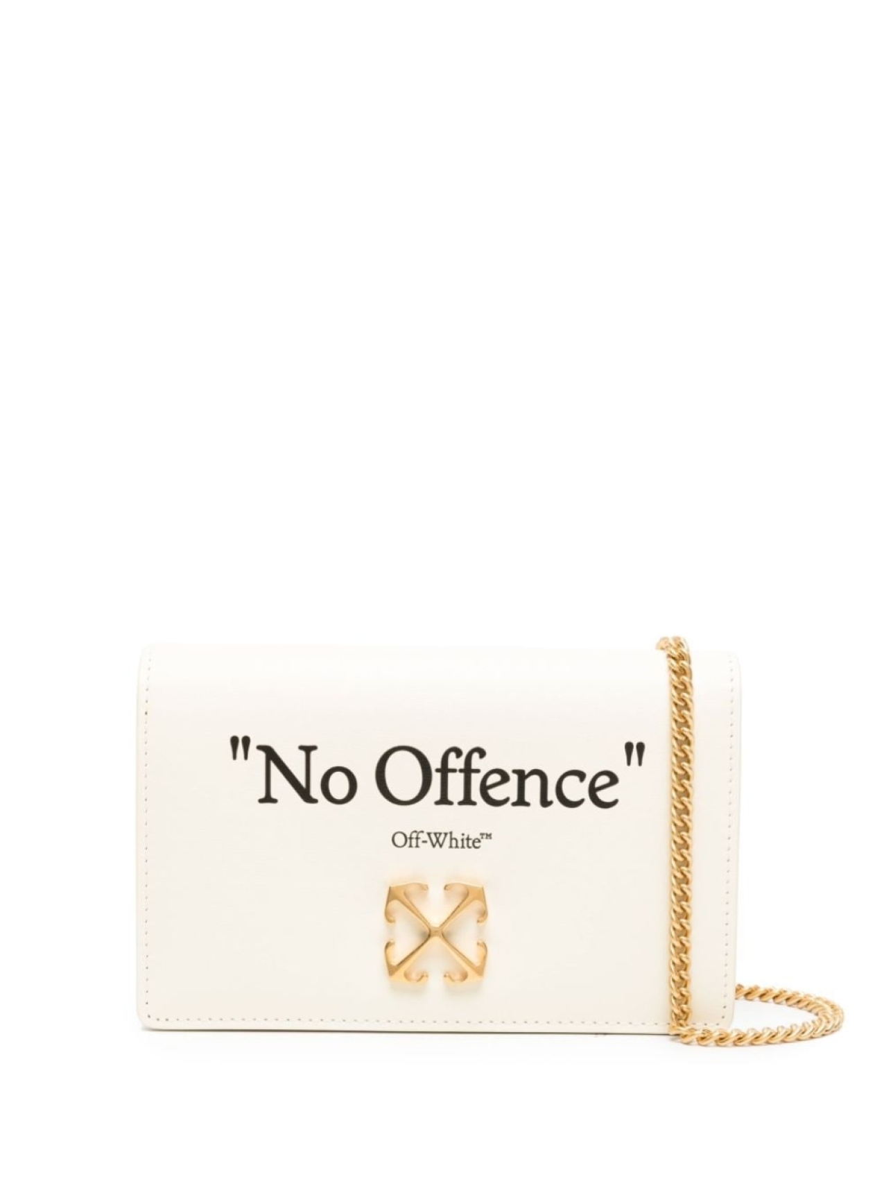 

Off-White Jitney leather crossbody bag, нейтральный цвет