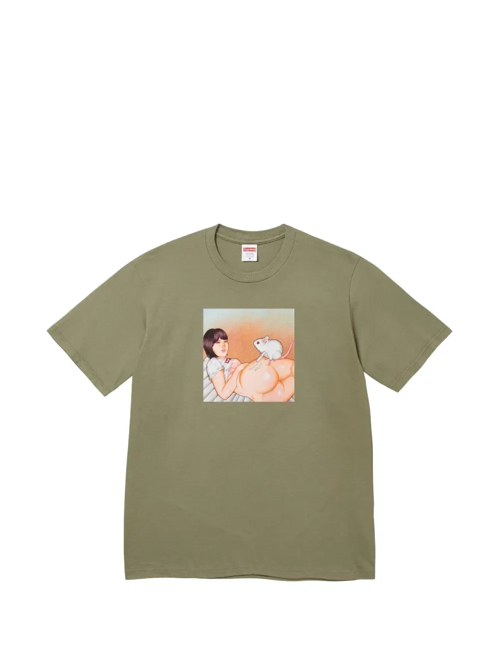 Футболка с мышкой Supreme, зеленый
