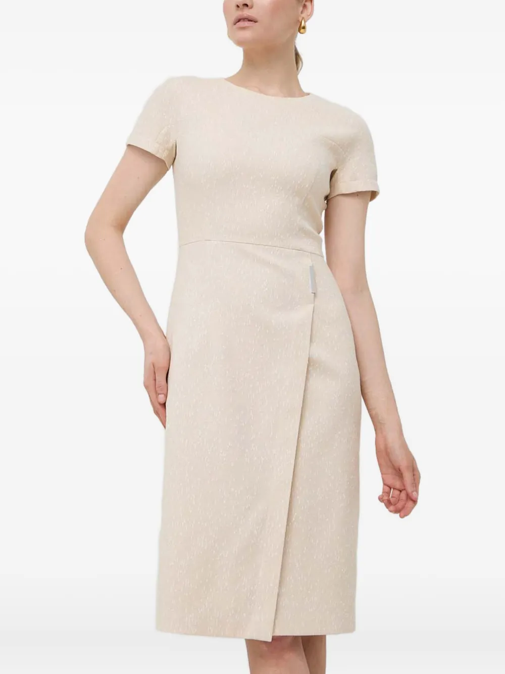 

Мини-платье с короткими рукавами BOSS, нейтральный