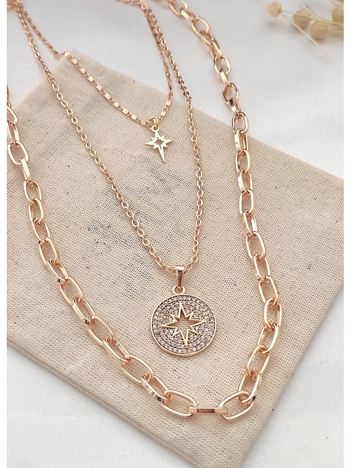 

Позолоченное колье с драгоценными камнями - (Д)50 см Atelier MIU