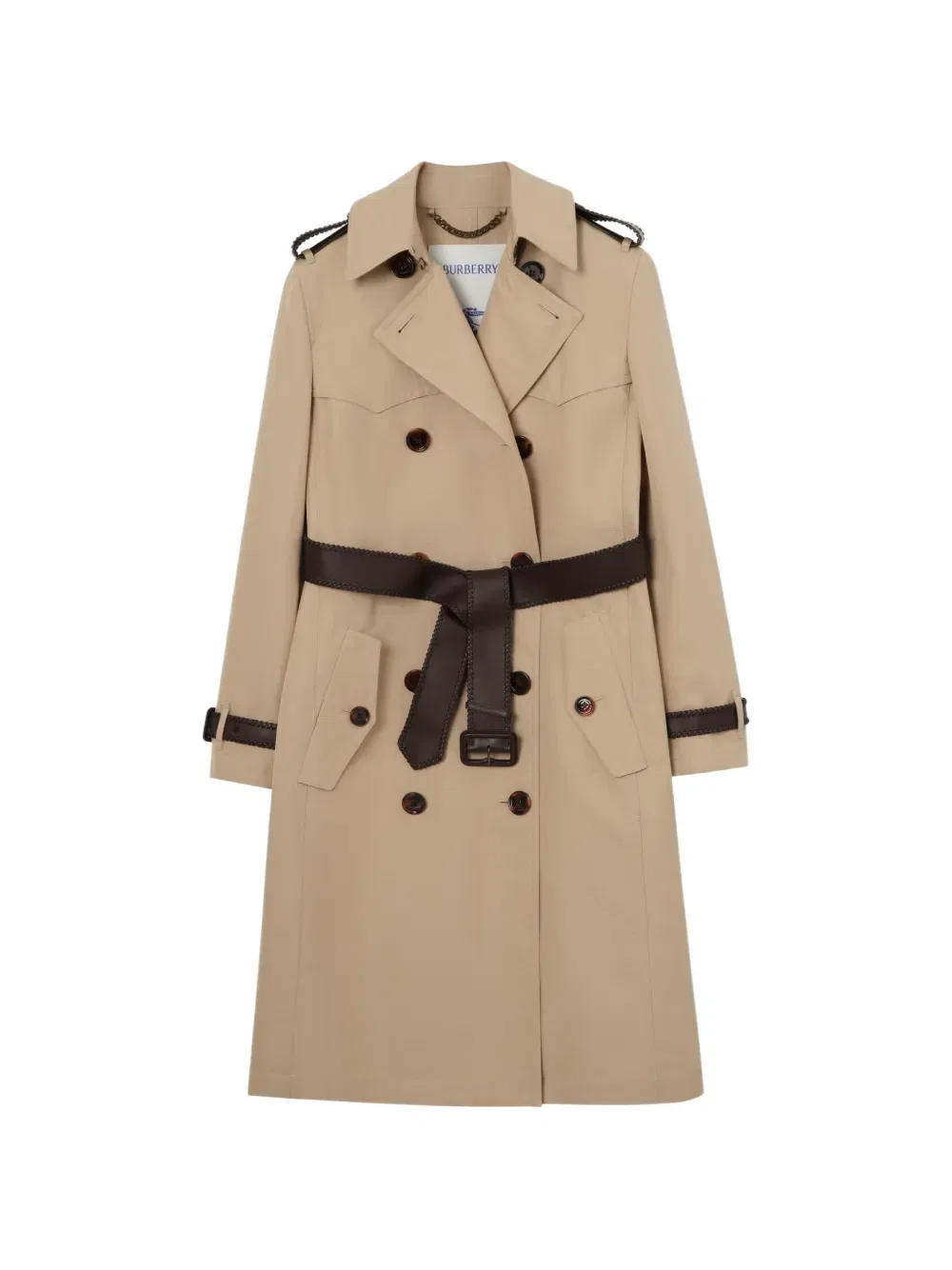 Тренч Burberry Foxfield, шелково-хлопковый, нейтральный