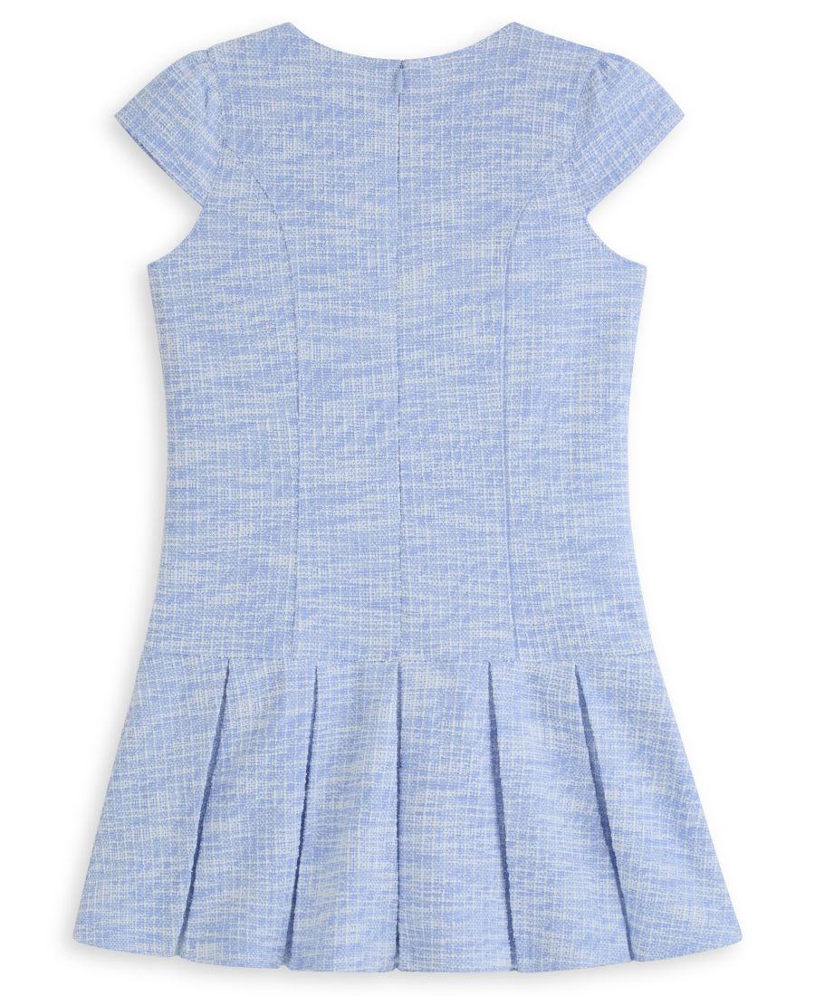 Детское платье с коротким рукавом из букле, размер 4-6X SCOTCH & SODA, Cerulean — фото 2
