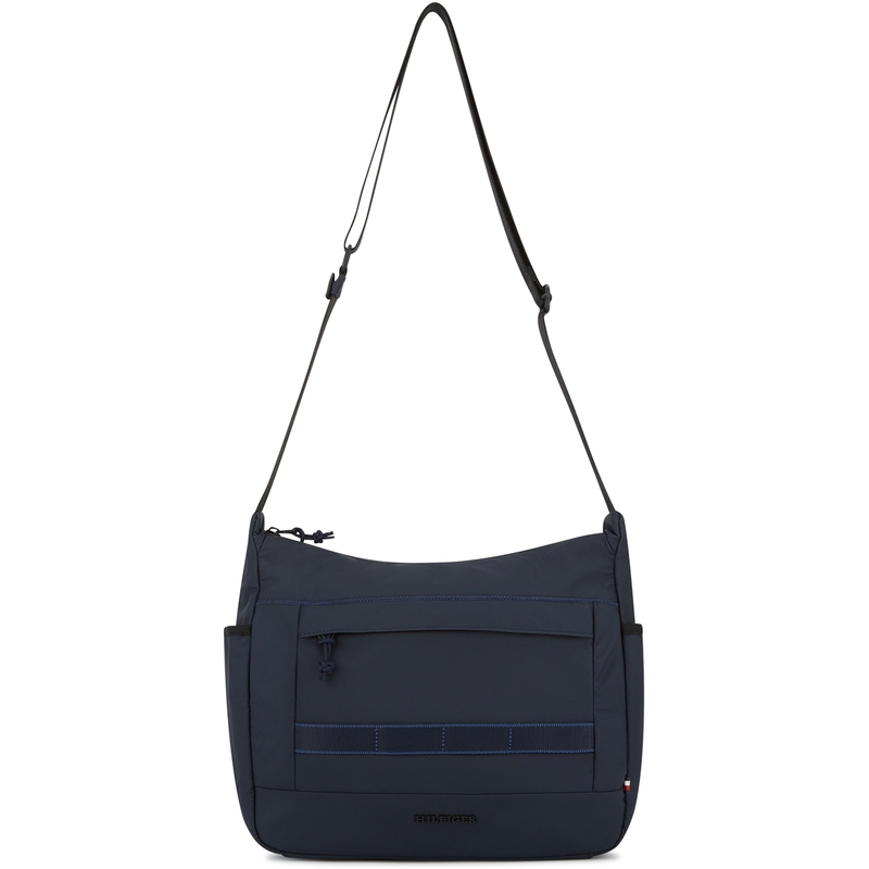 

Tommy Hilfiger Полиамидная нейлоновая наплечная сумка среднего размера мужская синяя, Navy Blue DW6