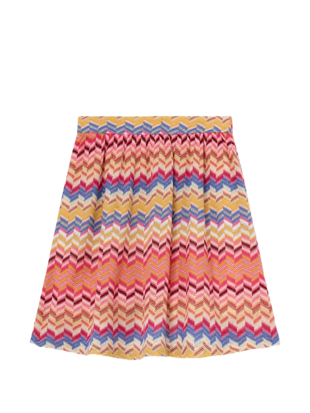 Юбка с зигзагообразным узором Missoni Kids, розовый — фото 2