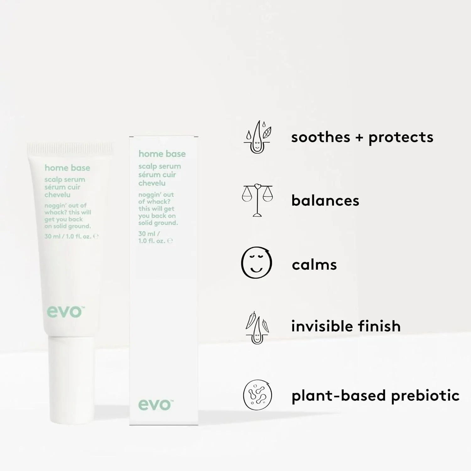 Сыворотка для кожи головы Evo Home Base, несмываемое успокаивающее средство для сухой кожи головы всех типов - увлажняет, питает и успокаивает - 30 мл, дорожный размер — фото 4