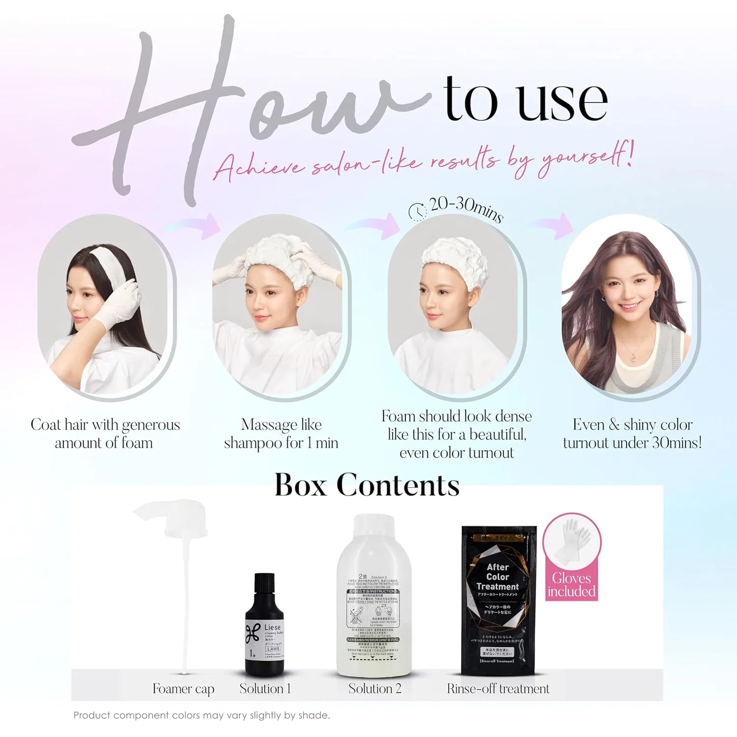 Краска для волос «Liese Soft Bubble» (Milk Tea Brown) от Kao Liese, Brown Milk Tea — фото 4