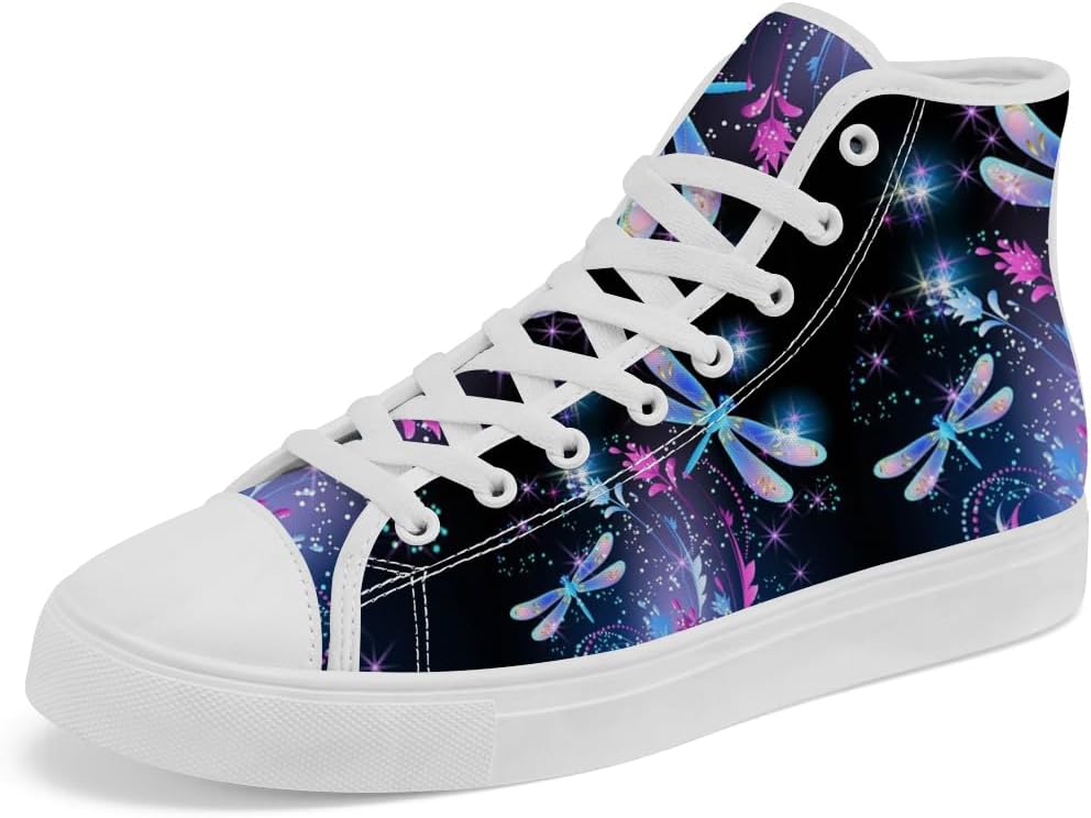 

Кеды на высокой подошве Dragonfly, высокие кроссовки с шнуровкой, повседневная обувь для женщин и мужчин Chebing, пурпурный