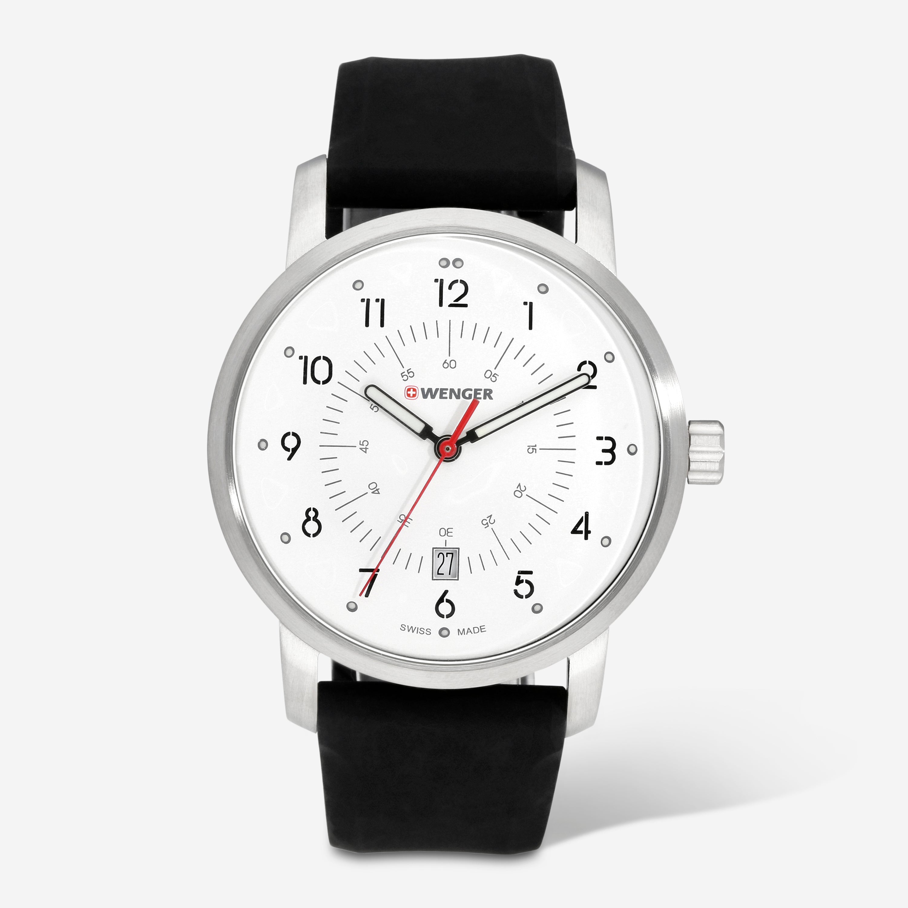 

Часы Wenger Swiss Army мужские 01.1641.113 Avenue с белым циферблатом 42 мм