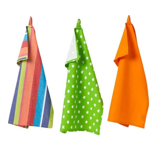 

Кухонное полотенце Homescapes Set 3 шт Sterne, 50x1x70 см, зеленый