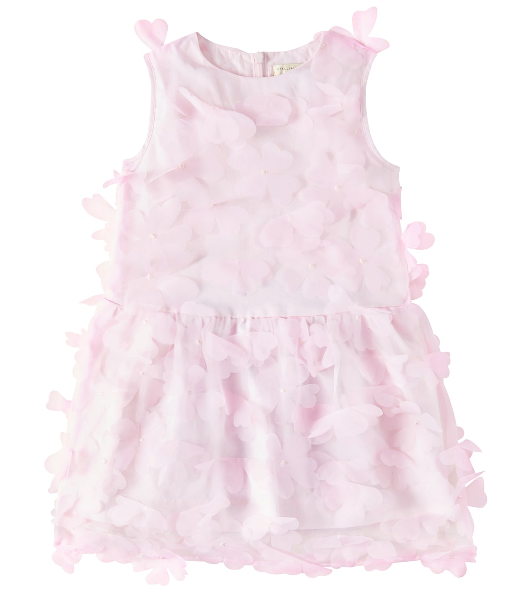 

Шелковое платье Stella McCartney Kids, розовый