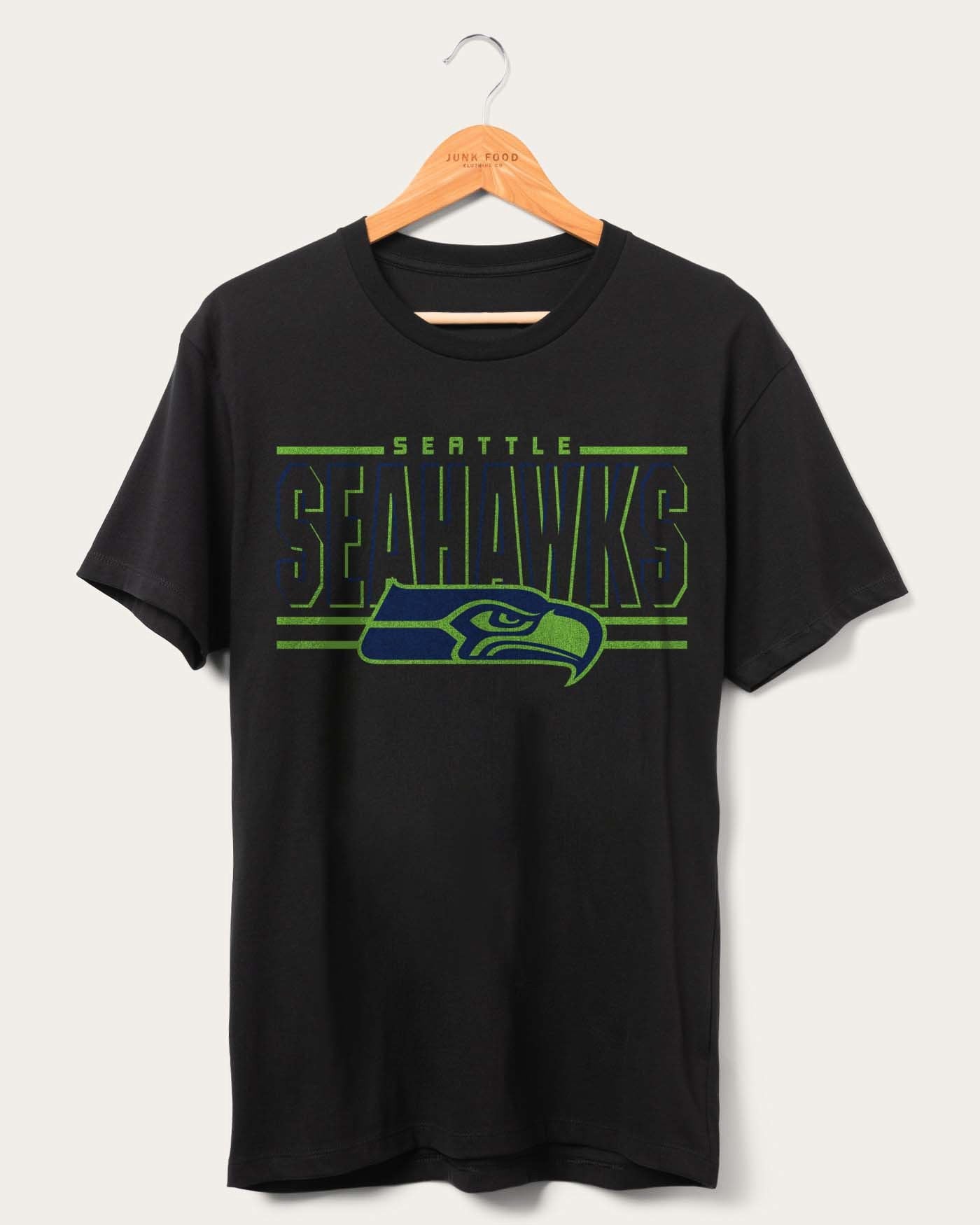 

Футболка с надписью NFL Seahawks Fan Junk Food Clothing, черный