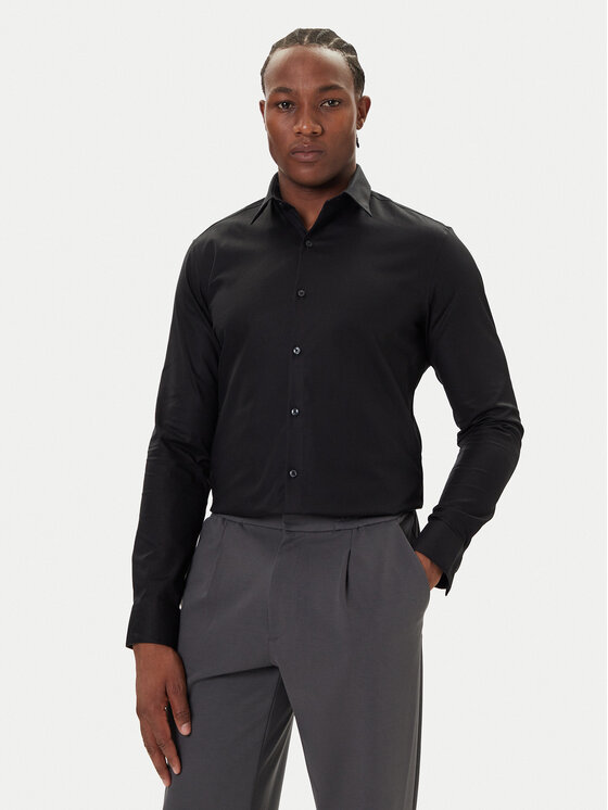 Рубашка slim fit LV019EU053 Calvin Klein, черный