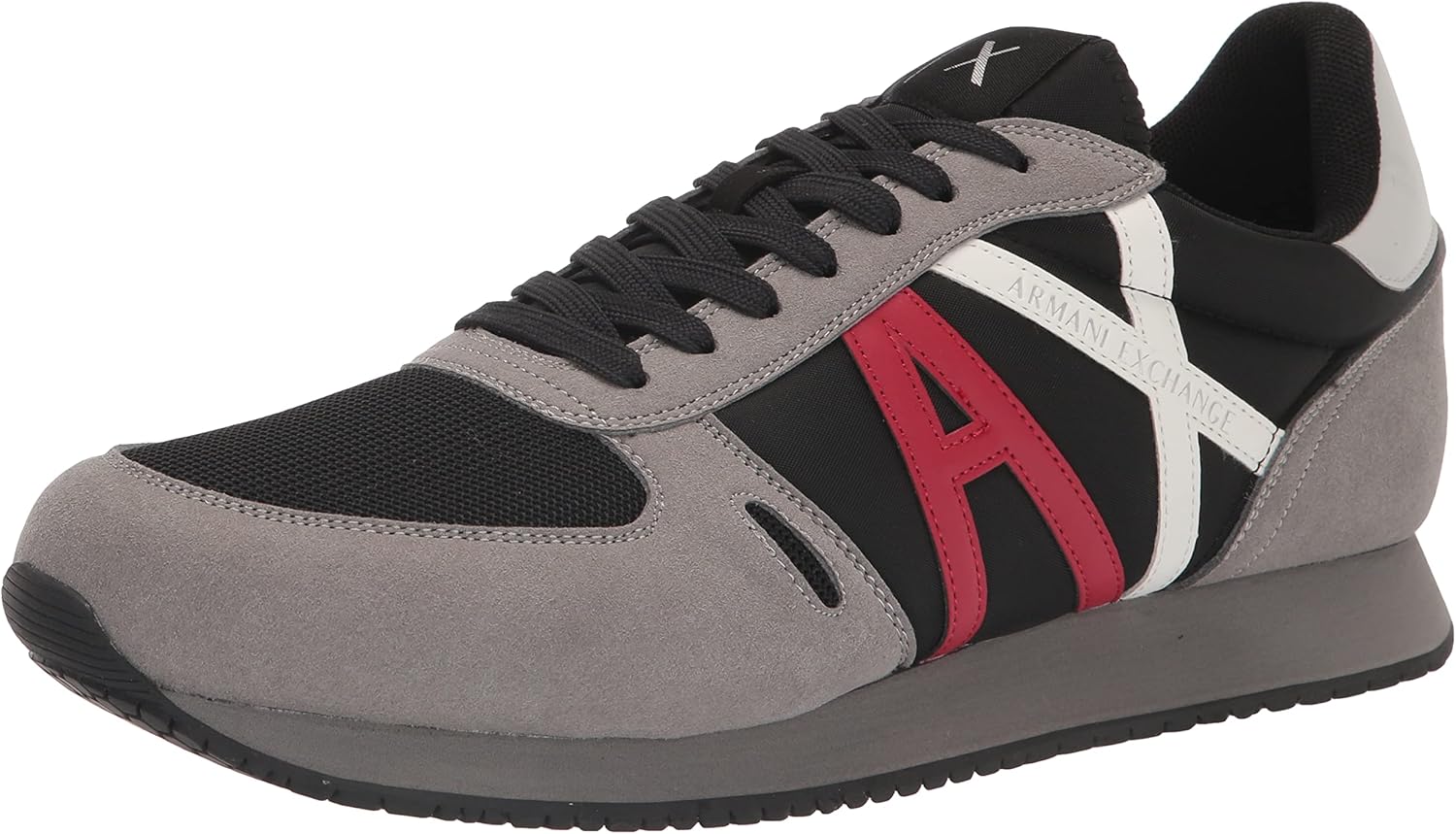 

Мужские кроссовки AX Armani Exchange из текстурированной замши и сетки с логотипом, черный