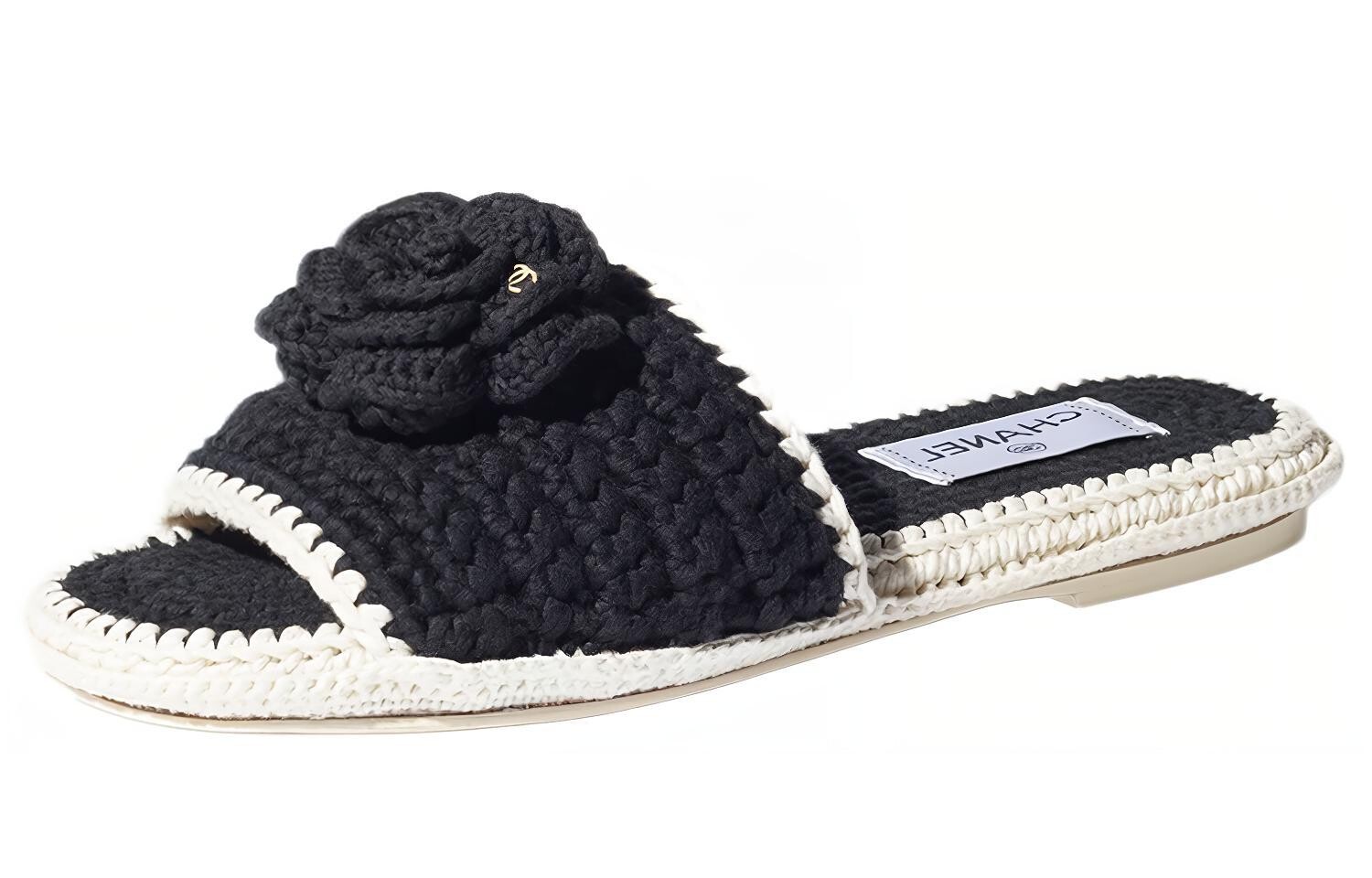 Шлепанцы женские черные Chanel