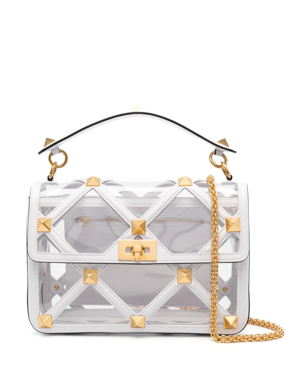 

Сумка через плечо Roman Stud среднего размера VALENTINO GARAVANI, белый