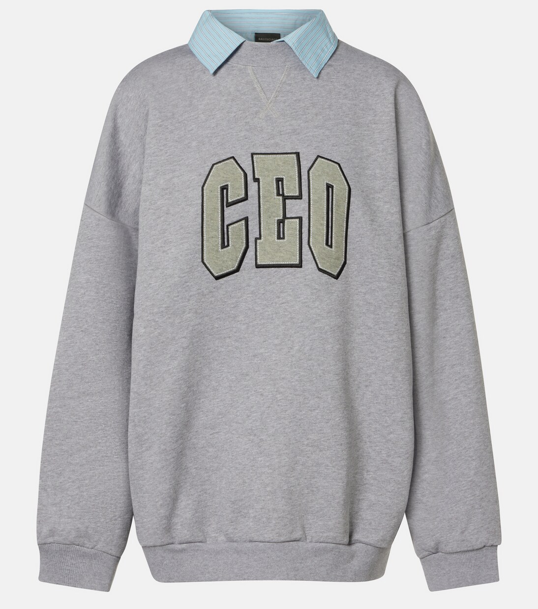 

Хлопковый джерси свитшот CEO Team Balenciaga, Heather Grey