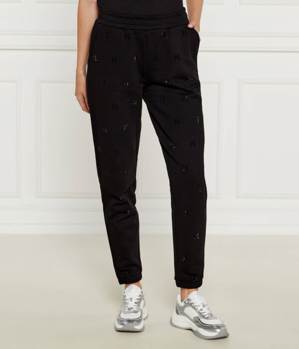 

Спортивный костюм с брюками со стразами Regular fit Karl Lagerfeld, черный