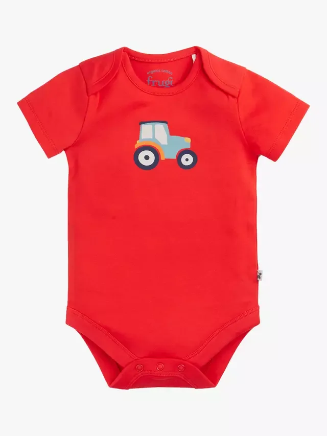 Детский хлопковый боди с коротким рукавом, комплект из 2 штук, On The Farm Frugi — фото 2