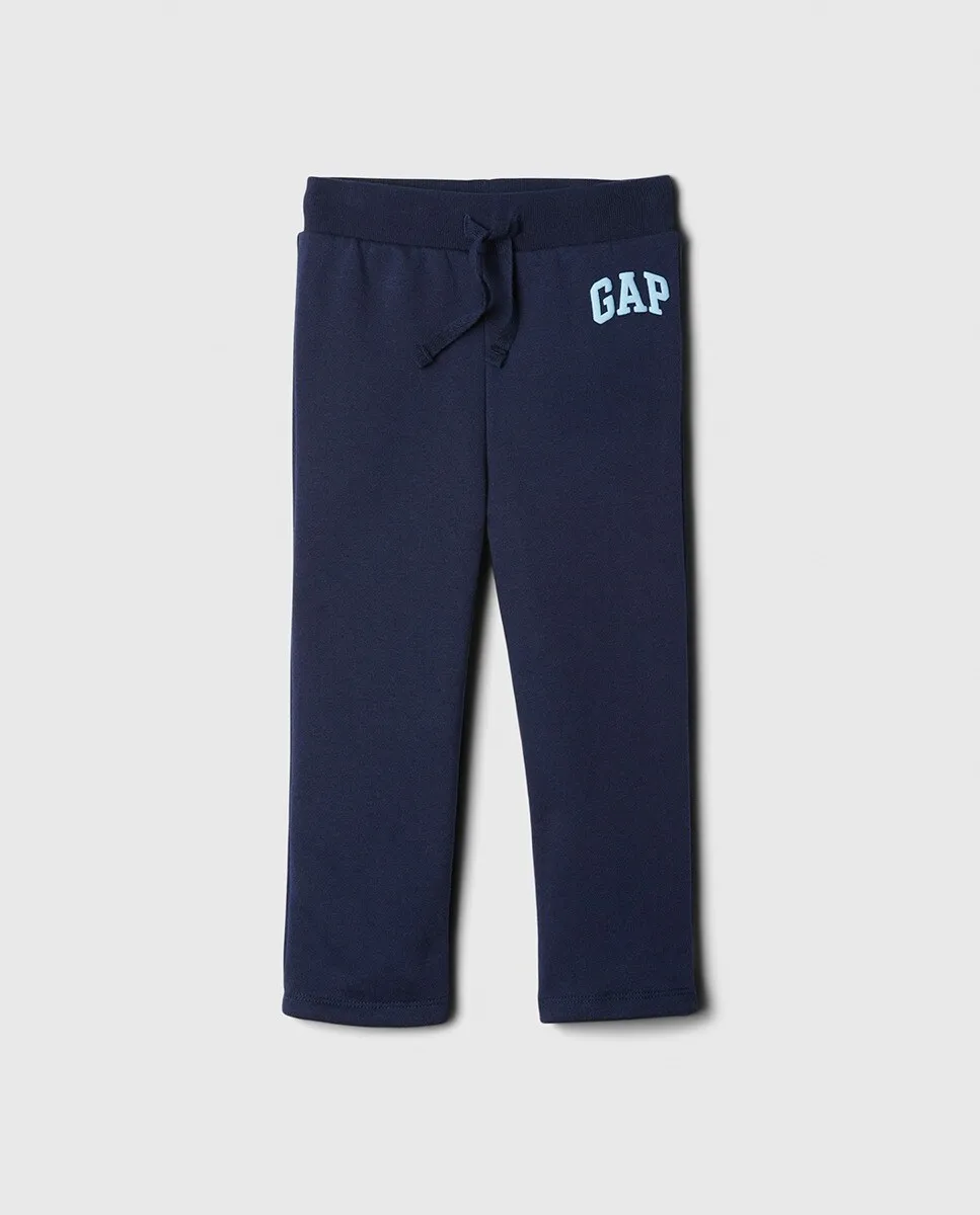 

Брюки для мальчика с кулиской на талии и логотипом на бедре Gap, темно-синий