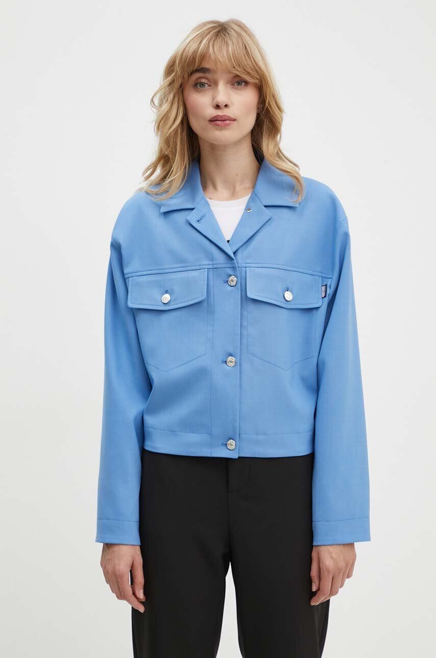 

Куртка из смесовой шерсти Moschino Jeans, синий