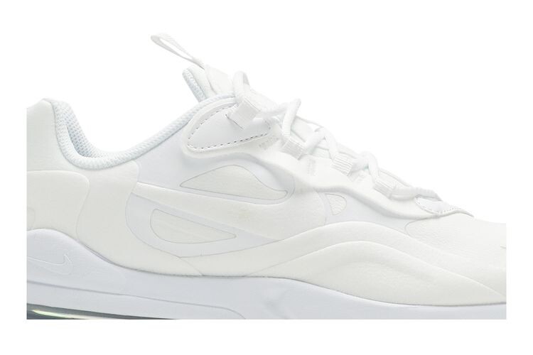 Кроссовки Nike Air Max 270 React GS Triple White, белый — фото 2