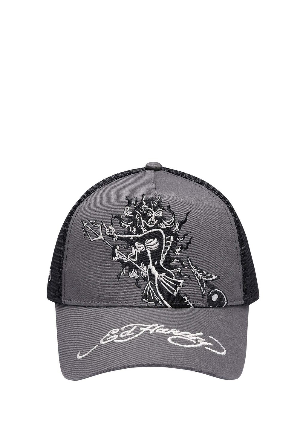 

Бейсболка UNISEX MERMAID FIGHTING TRUCKER Ed Hardy, темно-серый