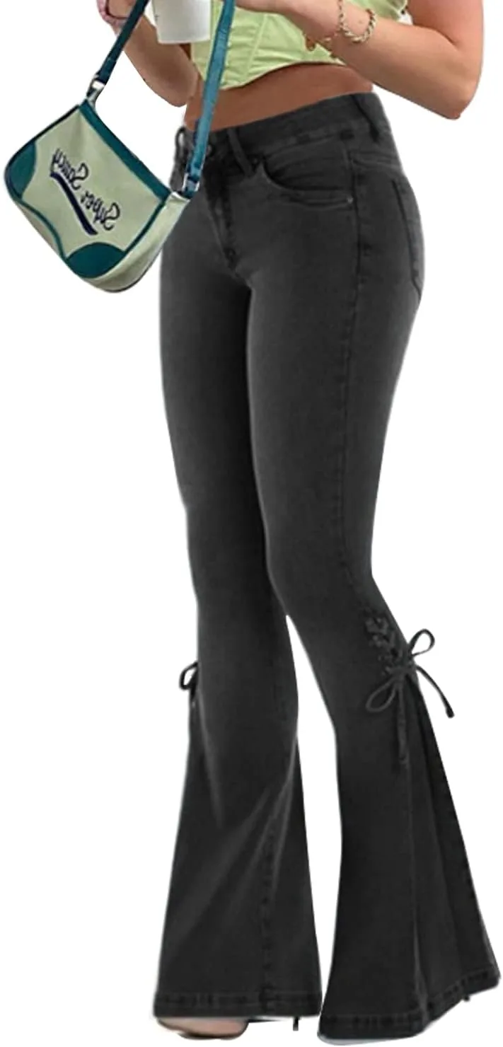 

Женские джинсы-карго с высокой талией и широкими штанинами ZYULACKY