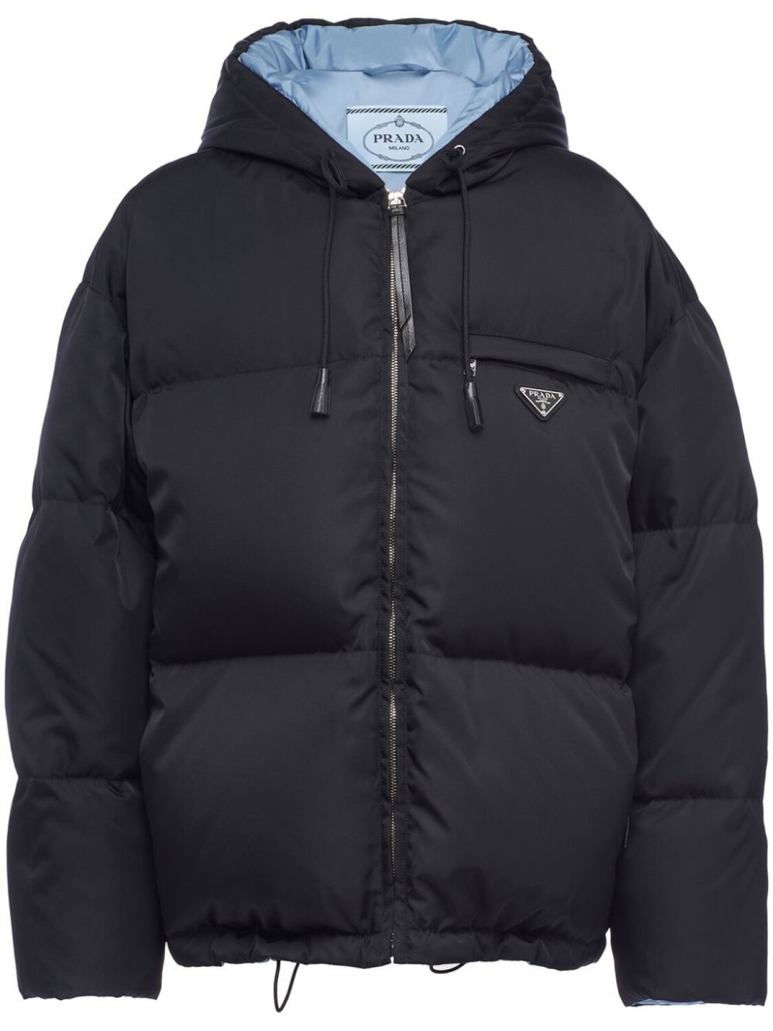 

Prada пуховик Re-Nylon, черный